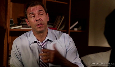 Skinny redhead secretary Alex Tanner gets fucked by her boss