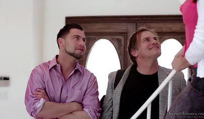 Naughty blonde babe Alli Rae fucks this older dude