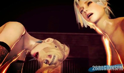 Slutty anime girl with monster boobs rides big cock