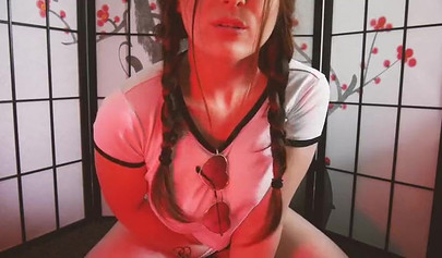 Amateur slut with big tits masturbates on camera