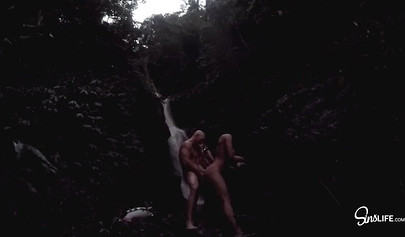 3 naughty pornstars Adriana Chechik, Kissa Sins and Megan Rain fucking Johnny Sins