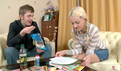 Blonde whore with soft skin Karolina Frost enjoys butthole banging