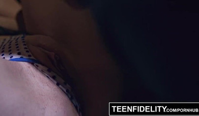 Brunette teen Aria Alexander fucked in her school uniform with Ryan Madison