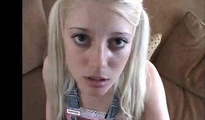 Young tiny blonde girl Charlotte Stokely wants huge male meat