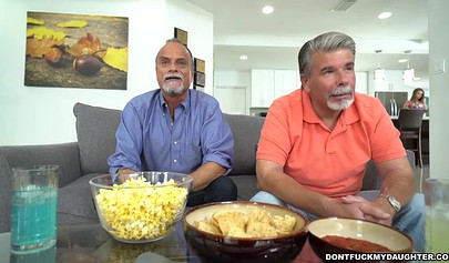 Petite chick Liza Rowe seduces her stepdad and gives him her snatch