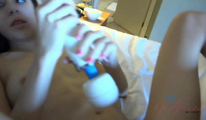 Brunette petite hoe Kristina Bell takes it deep in her slimy pussy