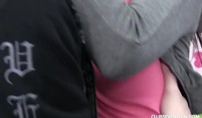 Amazing sex in college room with petite teen Momy May