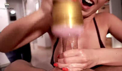 Beautiful blonde babe will do anything to make that big cock cum