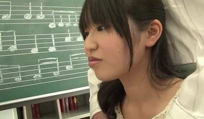 Professor getting wild sex in classroom with Asian teens