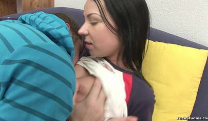 Adorable Russian teen Cindy Dee fucks in school uniform