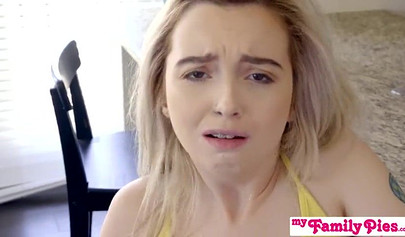 Tiny blonde hoe Lexi Lore getting stiff boner from behind