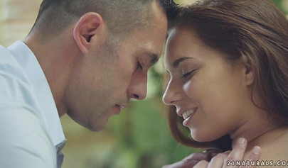 Fantastic babe with small boobs Victoria Orman moans from pleasure