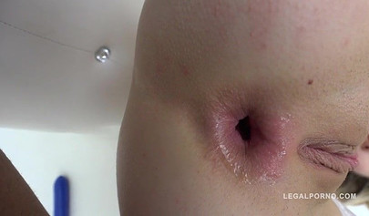 Skinny ass bitch Goldie Cox getting ass fucked in white lingerie