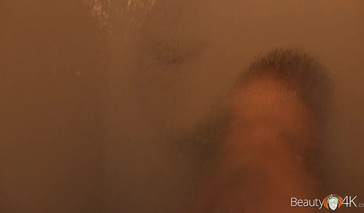 Petite redhead Linda Sweet gets wrenched hardcore after shower masturbation