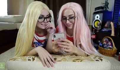 Hot foursome with Purple Bitch and her blonde friend