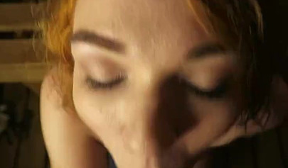 Adorable Russian Deepbunnyhole blows male pole in POV blowjob