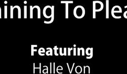 Petite charming blond Halle Von enjoys fucking after some exercise