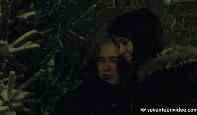 Brunette Yanka Pikova gets male semen on her back after sex