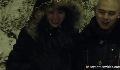 Brunette Yanka Pikova gets male semen on her back after sex