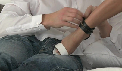 Brunette Eva Strauss enjoys massive knob on the bed