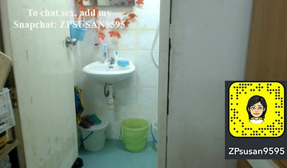 Amateur babe with hairy pussy spied in the bathroom