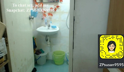 Amateur babe with hairy pussy spied in the bathroom