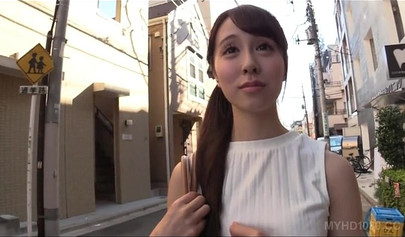 Japanese brunette girl enjoys getting her hairy pussy fingered and fucked