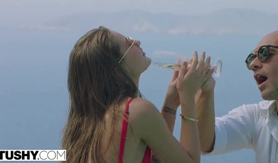 Petite model Tiffany Tatum enjoy hardcore outdoor anal fuck by the pool