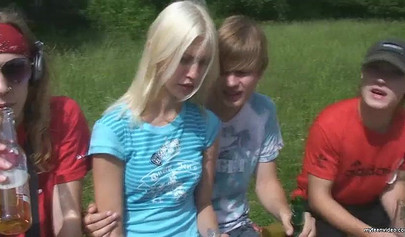 Hot students with small tits enjoy cum and nasty sex party