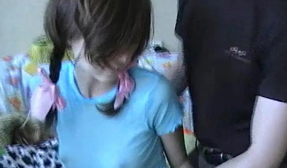 Petite brunette with small boobs knows how to suck and fuck dick