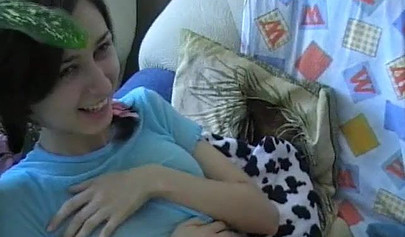 Petite brunette with small boobs knows how to suck and fuck dick