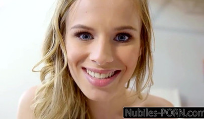 Skinny pornstar Jillian Janson strips and rides stiff dick in cowgirl