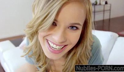 Skinny pornstar Jillian Janson strips and rides stiff dick in cowgirl