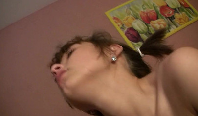 Old man pleasures this petite brunette hottie with small boobies Lil Maya