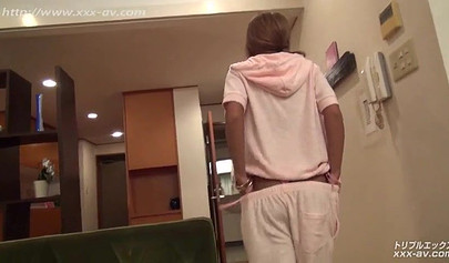 Petite Japanese hottie throat fucking that D after shower masturbation