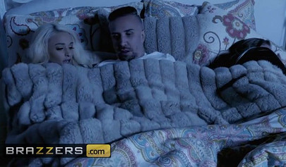 Slim blonde stepdaughter Emma Hix loves big dicks