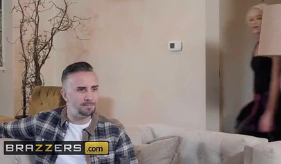 Slim blonde stepdaughter Emma Hix loves big dicks