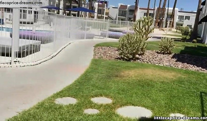 Beautiful brunette Little Caprice making amateur POV porn on vacation