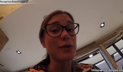 Beautiful brunette Little Caprice making amateur POV porn on vacation