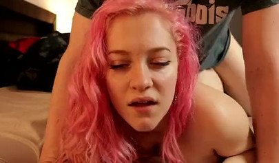 Amateur babe with wonderful big natural tits and hot ass gets rammed