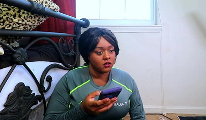 Chubby ebony stepmom Jade Jordan takes big black cock in doggystyle pose