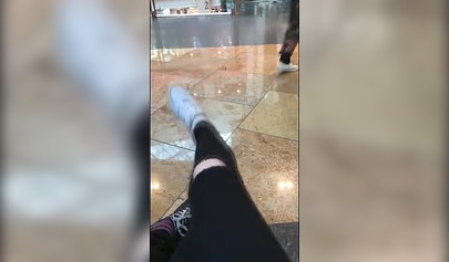 Hot ass schoolgirl giving her friend amazing blowjob in after school