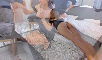 Amateur bombshell gets anal fucked and takes cum in mouth