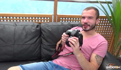 Sexy brunette with big natural tits Ana Bell Evans gets fucked on casting