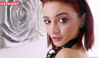 Tiny redhead teen Lola Fae gets anal banged by big boner