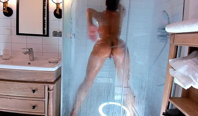 Superb amateur brunette gets anal fucked in a hotel room