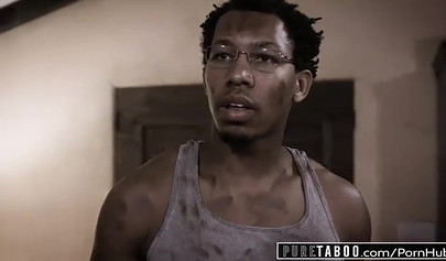 Skinny blonde teen Chloe Cherry takes big black cock and gets creampied