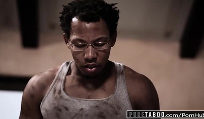 Skinny blonde teen Chloe Cherry takes big black cock and gets creampied