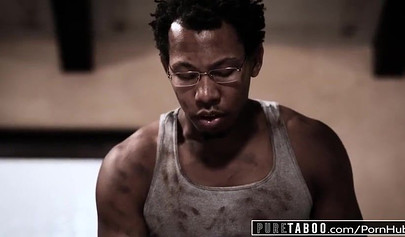 Skinny blonde teen Chloe Cherry takes big black cock and gets creampied