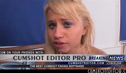 Sweet blonde teen Jessica Miller gets throat and ass fucked